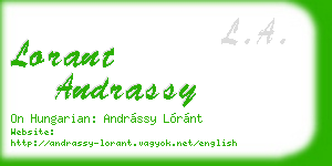 lorant andrassy business card